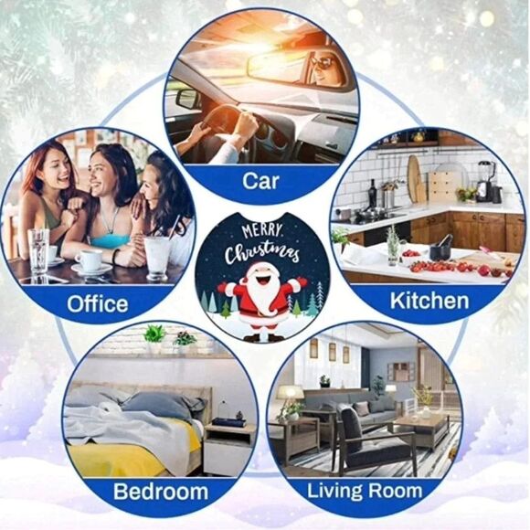 Cactus Sunflower Car Coaster Set | Car Accessories - Picture 8 of 9